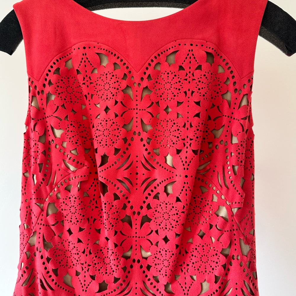 Tadashi Shoji Pink Cut Out Cocktail Dress